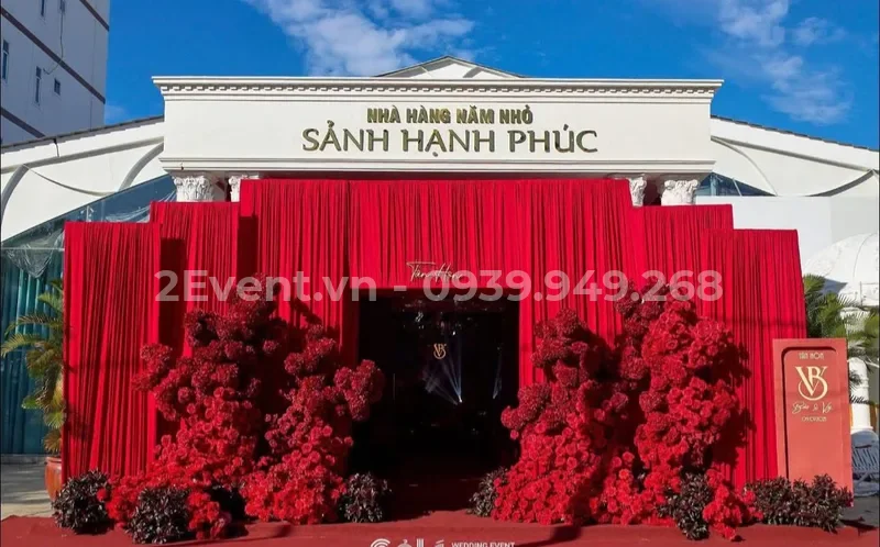 Mẫu backdrop chụp hình đám cưới (photobooth) đẹp 2026