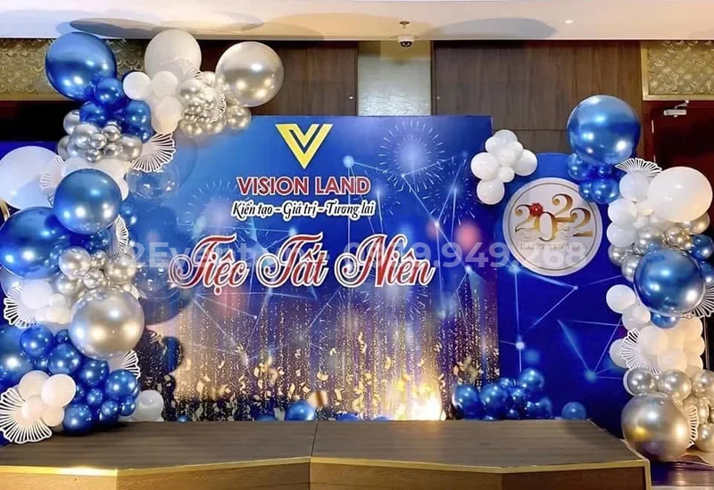 Mẫu phông nền backdrop lễ kỷ niệm thành lập đẹp