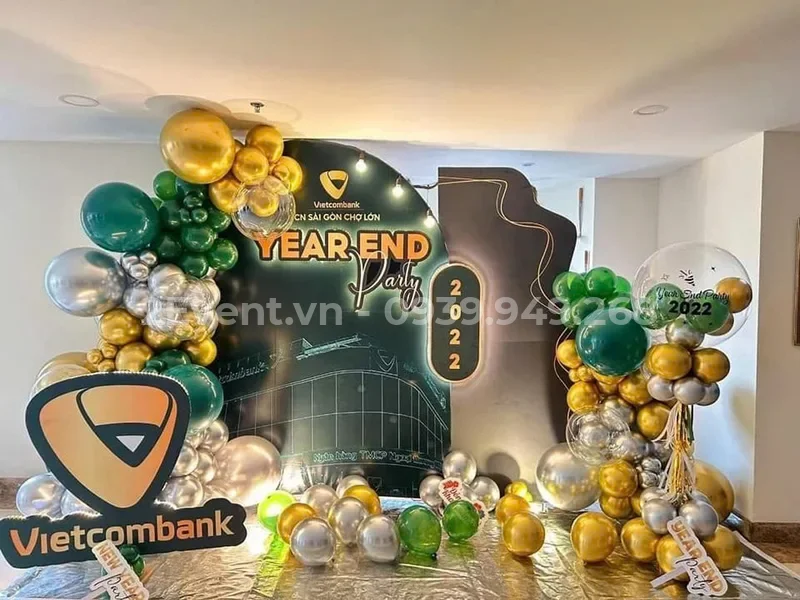 Mẫu backdrop Year End Party cuối năm cho công ty