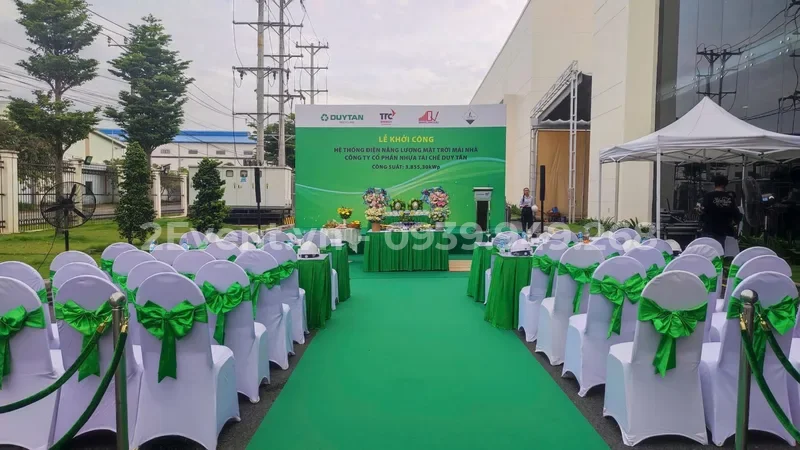Thực tế thi công tổ chức khai trương cho khách hàng