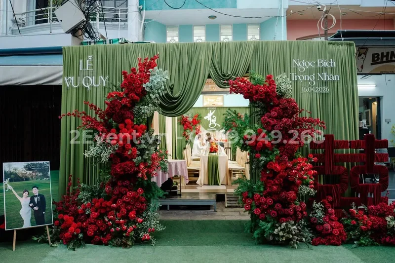 Mẫu trang trí gia tiên tone hồng pastel ngọt ngào