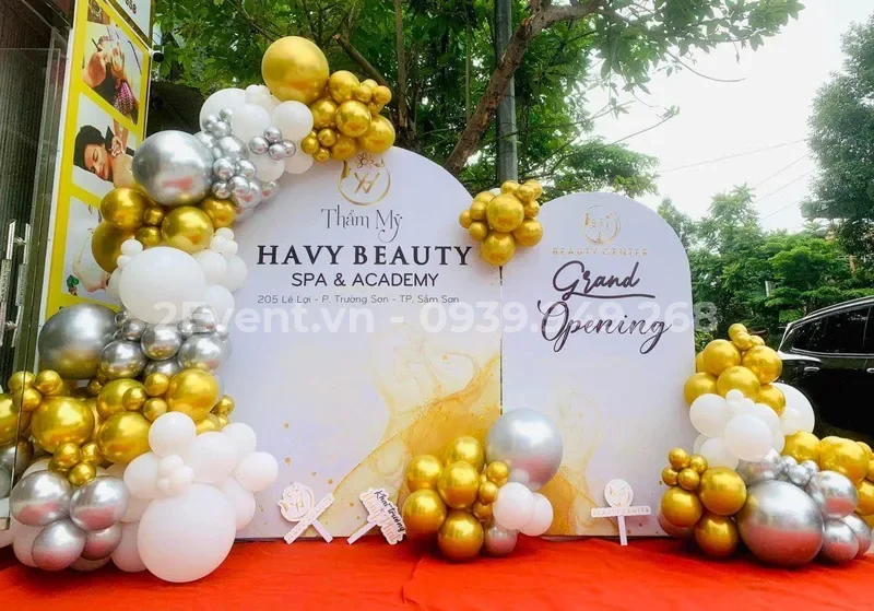 Mẫu trang trí khai trương trung tâm tiếng anh thu hút khách, nhiều tài lộc