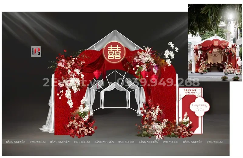 Thiết kế và trang trí sân khấu tiệc cưới ấn tượng