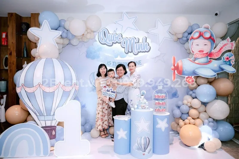 Thực tế thi công trang trí sinh nhật cho khách hàng