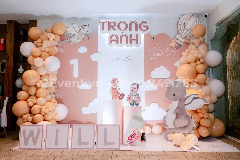 Ý tưởng trang trí sinh nhật chủ đề khủng long cho bé yêu