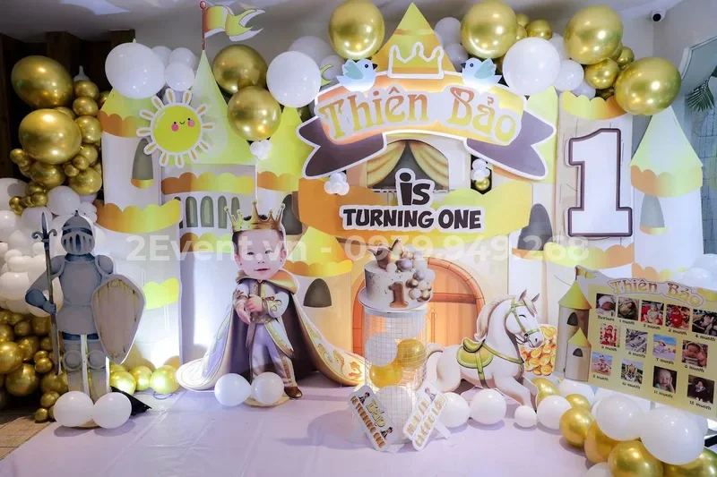 Ý tưởng trang trí sinh nhật chủ đề trâu vàng cho bé yêu
